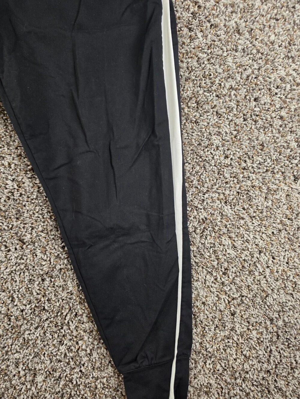 Athleta Womens Sz XL Metro Track Jogger Pants Black White Sweatpants